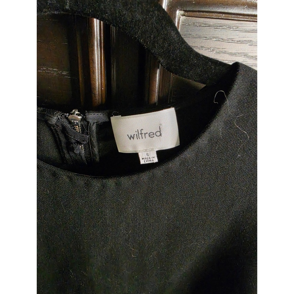 Wilfred Aritzia Black Sleeveless Zip Pocket Shift Mini Dress Size S PLV4-8482-34 - Picture 2 of 9